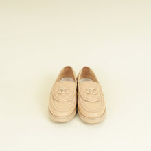 Chanel Beige CC Pocket Quilted Moccasin Loafer 38