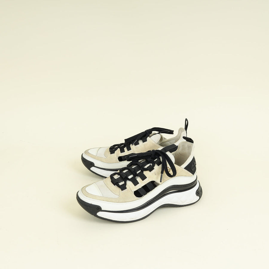 Chanel Bicolor CC Trainer Sneaker 38