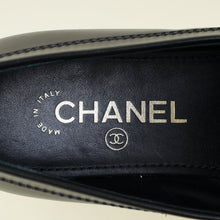 Chanel Black CC Chain Mocassin Loafers 38C
