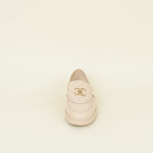 Chanel Beige CC Pocket Quilted Moccasin Loafer 38C