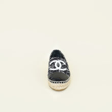 Chanel Black CC Cap Toe Espadrille 38C