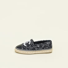 Chanel Black CC Cap Toe Espadrille 38C