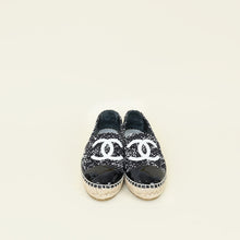 Chanel Black CC Cap Toe Espadrille 38C