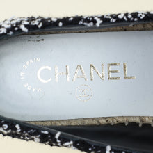 Chanel Black CC Cap Toe Espadrille 38C