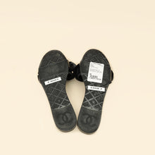 Chanel Black Camellia CC Slides 38