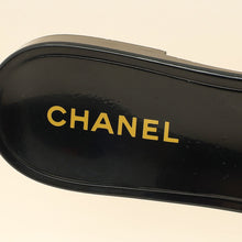 Chanel Black Camellia CC Slides 38