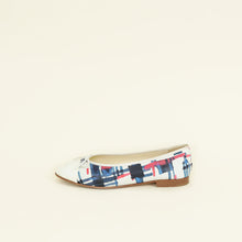 Chanel White Multicolor CC Printed Ballet Flats 39.5