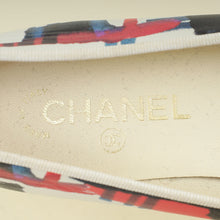 Chanel White Multicolor CC Printed Ballet Flats 39.5
