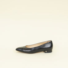 Chanel Black CC Cap Toe Ballerina 39