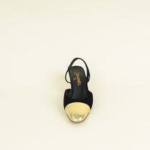 Chanel Bicolor Half d'Orsay Slingback Pumps 39