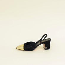 Chanel Bicolor Half d'Orsay Slingback Pumps 39