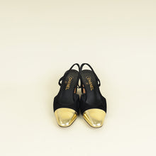 Chanel Bicolor Half d'Orsay Slingback Pumps 39