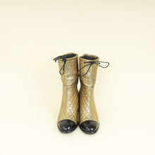 Chanel Bicolor CC Cap Toe Quilted Ankle Boot 39