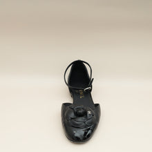 Chanel Black CC Cap Toe Camellia Ballerina 39