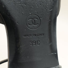 Chanel Black CC Cap Toe Camellia Ballerina 39