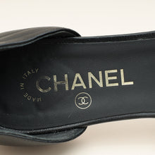 Chanel Black CC Cap Toe Camellia Ballerina 39