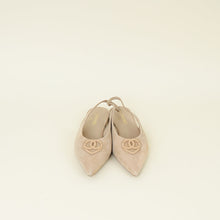 Chanel Beige CC Heart Pointed Flat Slingback Flat 40.5