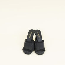Chanel Black CC Pearl Mesh Heel Mules 40