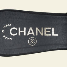 Chanel Black CC Pearl Mesh Heel Mules 40