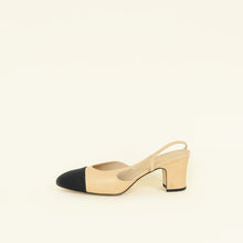 Chanel Bicolor Half D'Orsay Slingback Pumps 40