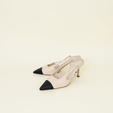 Chanel Bicolor Pointed Slingback Pumps 40