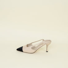 Chanel Bicolor Pointed Slingback Pumps 40
