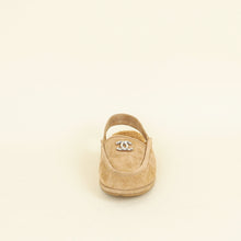 Chanel Dark Beige CC Slingback Loafers 40C