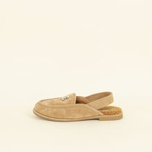 Chanel Dark Beige CC Slingback Loafers 40C
