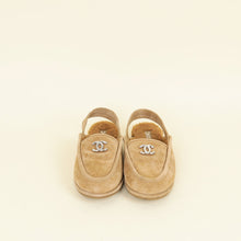 Chanel Dark Beige CC Slingback Loafers 40C