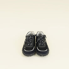 Chanel Black Logo Lace Up Sneakers 42