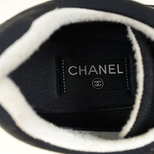 Chanel Black Logo Lace Up Sneakers 42
