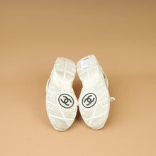 Chanel White PVC Lace Up Sneakers 41