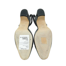 Chanel Black CC Cap Toe Slingback 36.5
