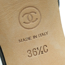 Chanel Black CC Cap Toe Slingback 36.5