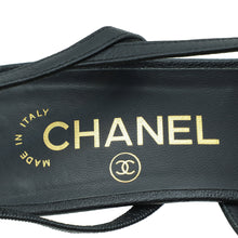 Chanel Black CC Cap Toe Slingback 36.5