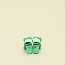 Chanel Green CC Sandal 36.5