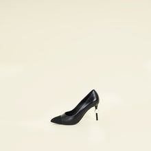 Chanel Black CC Pearl Pump 36