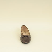 Chanel Dark Olive CC Cap Toe Flat Ballerina 37.5