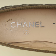 Chanel Dark Olive CC Cap Toe Flat Ballerina 37.5