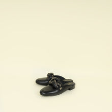 Chanel Black CC Braided Chain Mules 37.5