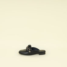 Chanel Black CC Braided Chain Mules 37.5