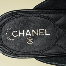 Chanel Black CC Braided Chain Mules 37.5