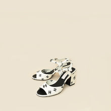 Chanel Bicolor CC Print Coco Beach Sandal 37