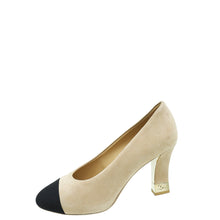 Chanel Bicolor CC Cap Toe Signature Metal Heel Pumps 37