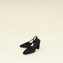 Chanel Black Cap Toe Slingback Pumps 37