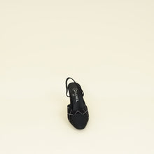 Chanel Black Cap Toe Slingback Pumps 37