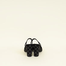 Chanel Black Cap Toe Slingback Pumps 37