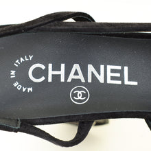 Chanel Black Cap Toe Slingback Pumps 37