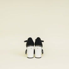 Chanel Tricolor T Strap Tweed Pumps 37