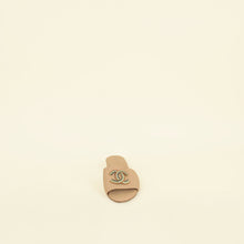 Chanel Dark Beige CC Logo Slides Mules 37C